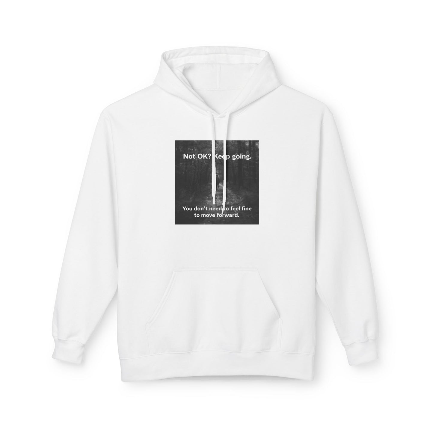 Not Okay quote hoodie | Dark distressed text mental health